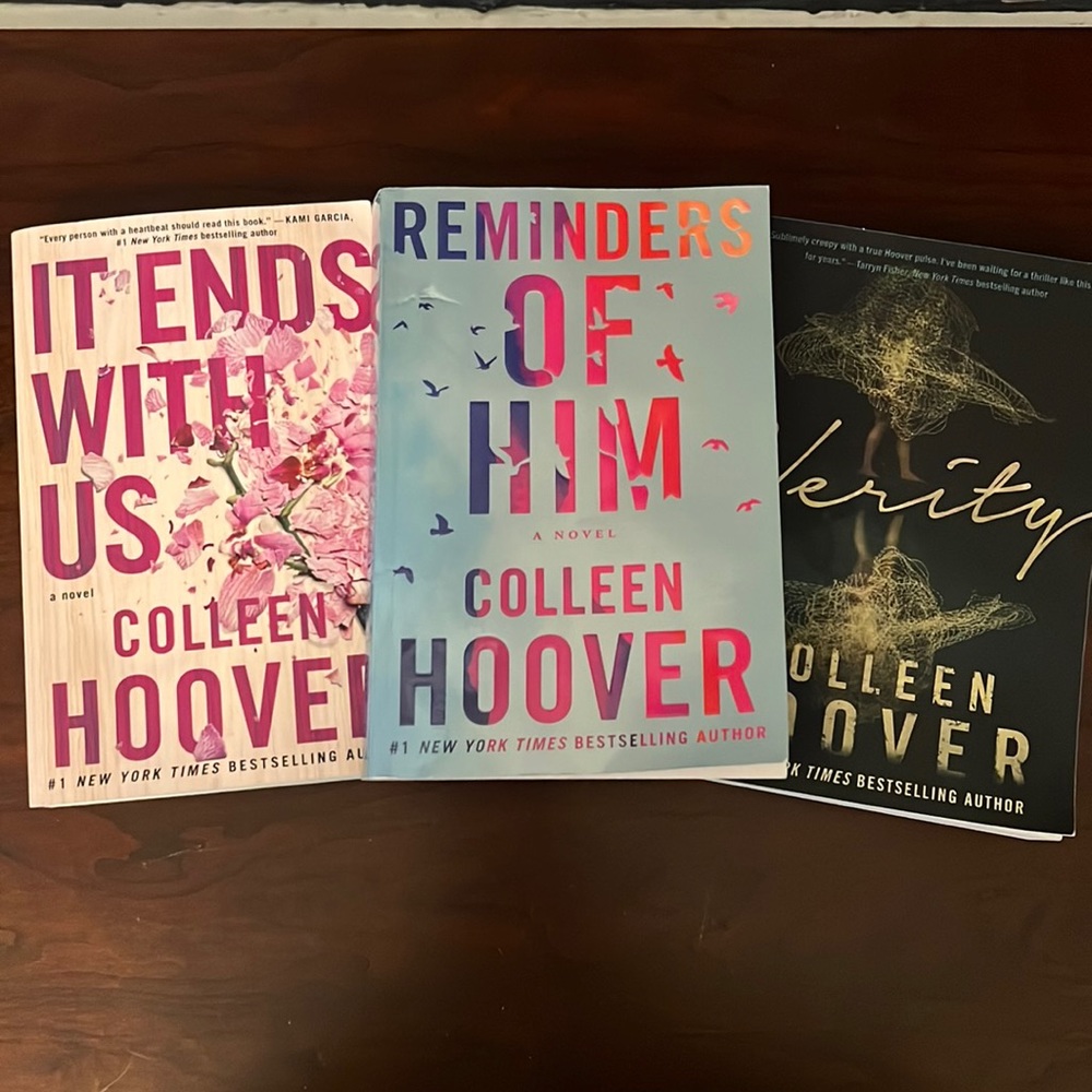 Colleen Hoover Best Sellers- Verity, Reminders of Him, It Ends With Us